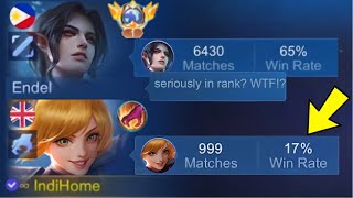 LOW WINRATE FANNY PRANK  i showed my winrate after Mobile legends [upl. by Wendelina212]