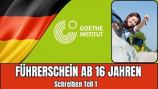 Führerschein ab 16 Jahren  Goethe B2 Schreiben Teil 1  Forumsbeitrag schreiben [upl. by Eerb]