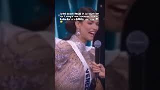 ¿Debía la venezolana saber inglés o todo es culpa de la intérprete short missuniverso venezuela [upl. by Harehs]