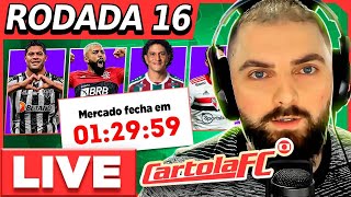 🔴 LIVE CARTOLA FC 16 RODADA  FECHAMENTO ULTIMAS MUDANÇAS [upl. by Nhtanhoj]