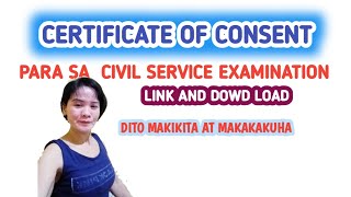 PAANO AT SAAN MAKAKAKUHA NG CONSENT FORM FOR CIVIL SERVICE EXAMcivilservice civilserviceexam [upl. by Ennaxxor]