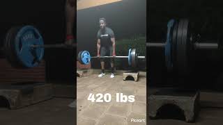 LOWER BACK BULLETPROOFING  Paused Block pulls 340 lbs  420 lbs backworkout gym [upl. by Enaled]