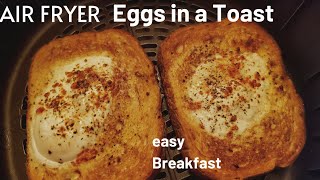 Air Fryer Egg ToastHow to Cook Egg Toast in Air Fryer Easy Breakfast Recipe in Air FryerEggToast [upl. by Aihsenor805]