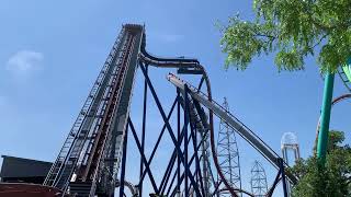 Cedar Point Valravn lift hill and first drop [upl. by Harlan]