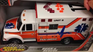 Road Rippers Rush and Rescue Paramedic Ambulance Unit 6 Toy Store View [upl. by Rovit]