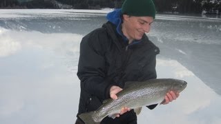 Ice Fishing Rainbow Trout [upl. by Silvers739]