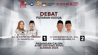 LIVE  Debat Publik Putaran Kedua Calon Bupati dan Calon Wakil Bupati Kabupaten Sleman 2024 [upl. by Lekcim]