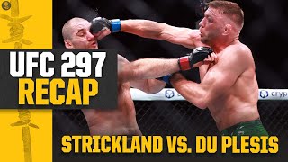 UFC 297 RECAP Dricus du Plessis outpoints Sean Strickland to earn middleweight title [upl. by Ernaline979]