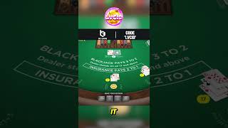 INSANE SIDEBET amp HUGE DOUBLE DOWN ON FIRST PERSON BLACKJACK blackjack viralshorts onlinegambling [upl. by Atiner]