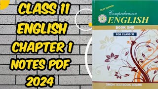 Class 11 English Chapter 1 Notes PDF 2024  All Questions And Exercises Solved  Academic Avenue [upl. by Yadrahs323]