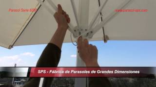 Parasol SPS Serie 6000 Resistente hasta 35m fácil desmontaje [upl. by Faubert]