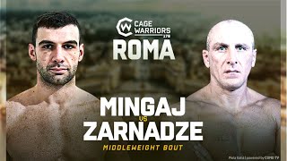 MARIO MINGAJ vs ZURA ZARNADZE  FULL MATCH  CAGE WARRIORS 179  MOLA TV [upl. by Llertnek]