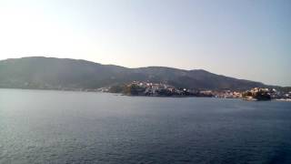 skiathos see view from ferry [upl. by Anirahs654]