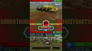 GERROTHORAX VS MONKEYDACTYL  JURASSIC WORLD THE GAME [upl. by Fassold811]