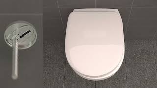 How to install a Gustavsberg Nordic soft closing toilet seat [upl. by Albemarle]