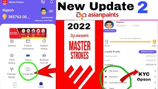 Asian Paints Master Stroke App New Update 2022  Master Stroke KYC  Master Stroke Complaints Use [upl. by Tootsie]