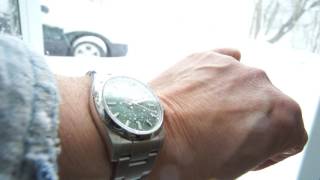 Rolex Oyster Perpetual Olive Green 34mm vid 3  Snowstorm [upl. by Llet]