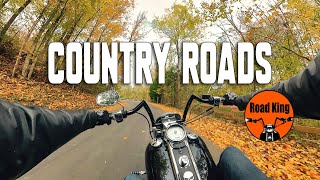 A Fun Harley Road King Ride on Curvy Country Roads [upl. by Ilojne]