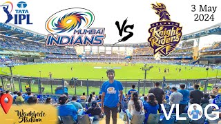 🤩First Time Watching 🔴Live IPL Cricket Match In Wankhede Stadium Mumbai 🏏 MI vs KKR  Tata IPL 2024 [upl. by Megargee]