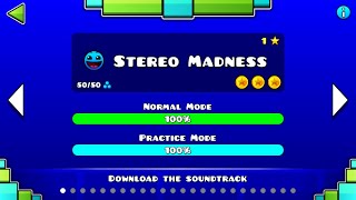 Stereo Madness 3 coins  Geometry Dash [upl. by Ati400]