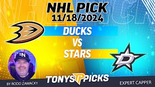 Anaheim Ducks vs Dallas Stars 111824 NHL Pick to Bet [upl. by Rennob]