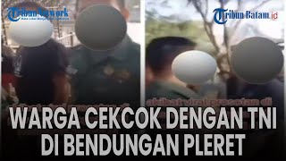 Warga Cekcok dengan Anggota TNI Karena Dilarang Bermain Perosotan di Bendungan Pleret Semarang [upl. by Aluin776]