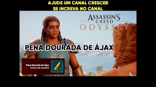 Pena dourada de Ajax localização Missão de Xenia Assassins Creed Odyssey PS4 [upl. by Zetrac180]