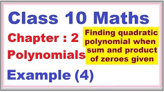 Example 4 Chapter2 Polynomials  Ncert Maths Class 10  Cbse [upl. by Landri17]