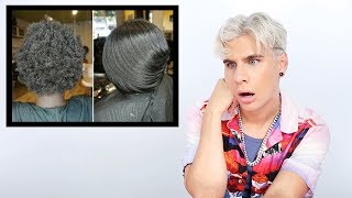 Hairdresser Reacts To Silk Press On 4C Hair [upl. by Tammany]