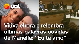 Marielle Franco Viúva chora e relembra últimas palavras da vereadora Me disse Eu te amo [upl. by Lyrrehs984]