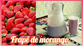 FRAPE DE MORANGO SUPER DELICIOSO frapedemorango cozinhareterapiaoficial frape [upl. by Barbi]