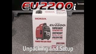 Honda EU2200i Generator Unpacking and Setup [upl. by Ankeny]