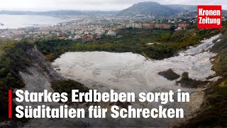 Gefahr am Supervulkan Starkes Erdbeben sorgt in Süditalien für Schrecken  kronetv NEWS [upl. by Nickey416]