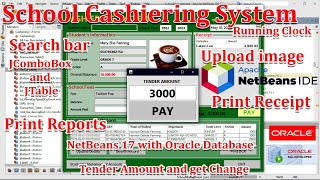 Basic School Management System  Cashiering System Java Programming Netbeans [upl. by Ecirtram]