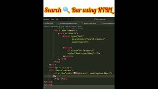 Master HTML CSS Search BarFont Awesome Iconshtml csstrick [upl. by Cestar]