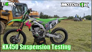 43 KX450 Suspension Testing with Motoklik  Keith Richardson [upl. by Nairolf]