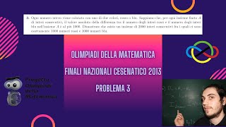 OLIMPIADI DELLA MATEMATICA  PROBLEMA 3 FINALI NAZIONALI 2013 [upl. by Geof]