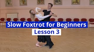 Slow Foxtrot for Beginners Lesson 3  Natural Turn with Heel Pull Finish [upl. by Neleb]