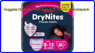 BEWERTUNG 2024 Huggies DryNites Mädchen 813 JumboMonatspack WESENTLICHE Einzelheiten [upl. by Ramburt]