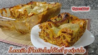 LASAÑA  PASTICHO fácil y rápido receta de Temperos e Sabores [upl. by Sharl]