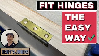 How To Mortise Hinges With a Chisel  Chisel Out for a Hinge by Hand [upl. by Berkeley]