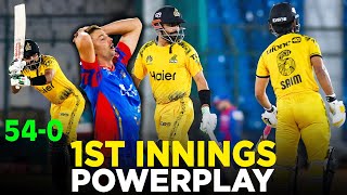 PSL 9  1st Innings Powerplay  Karachi Kings vs Peshawar Zalmi  Match 29  M2A1A [upl. by Jopa]