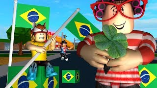 SIMPATIA PARA O BRASIL GANHAR A COPA 🍀 CINEMA NO BLOXBURG [upl. by Laenej]