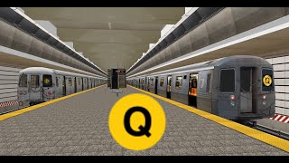 OpenBVE Release Q Train TFO Coney Island  96 St 2nd Avenue With SMEE Announcements [upl. by Noiztneb]