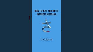 How to Read and Write Japanese Hiragana s Column learnjapanese hiragana strokeorder [upl. by Danita]