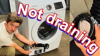 Front Load Washer NOT DRAINING Easy how to repair It May not be the Filter Samsung or LG Loader [upl. by Reitman]