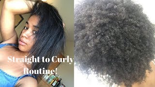 STRAIGHT TO CURLY HAIR ROUTINE  Gabrielle [upl. by Flanagan]