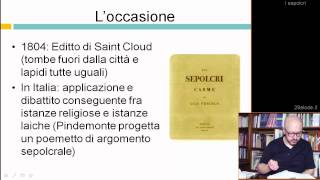 Loccasione dei Sepolcri  Ugo Foscolo  Videolezioni di Letteratura dell800  29elode  YouTube [upl. by Pascia]