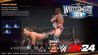 WWE 2K24 Showcase Shawn Michaels vs Kurt Angle 🔥  WrestleMania 21 Dream Match [upl. by Atsejam]