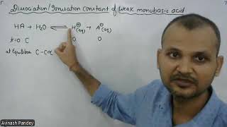 ionisation costant of weak basic acid [upl. by Clementius]